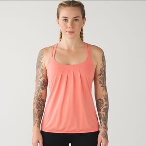 Lululemon Flow And Go Tank Top II Pop Orange 4